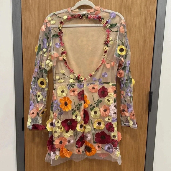 Flower Mesh Dress - Picture 4 of 12